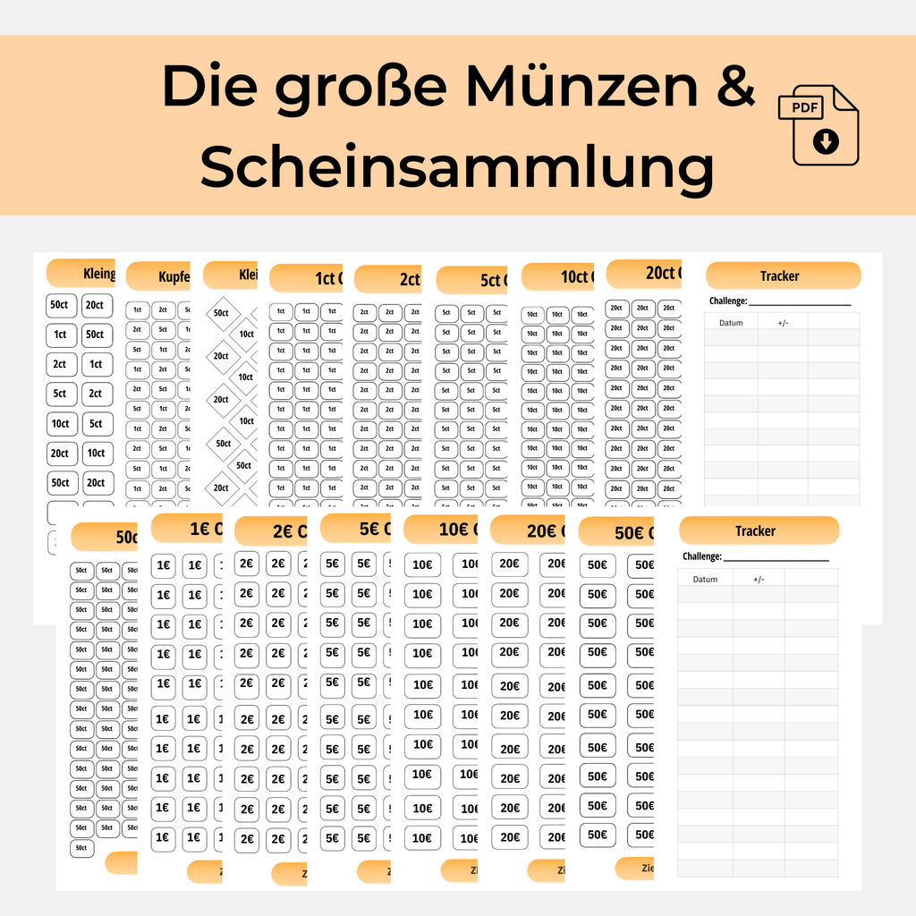 Münzen & Scheine Spar-Challenge