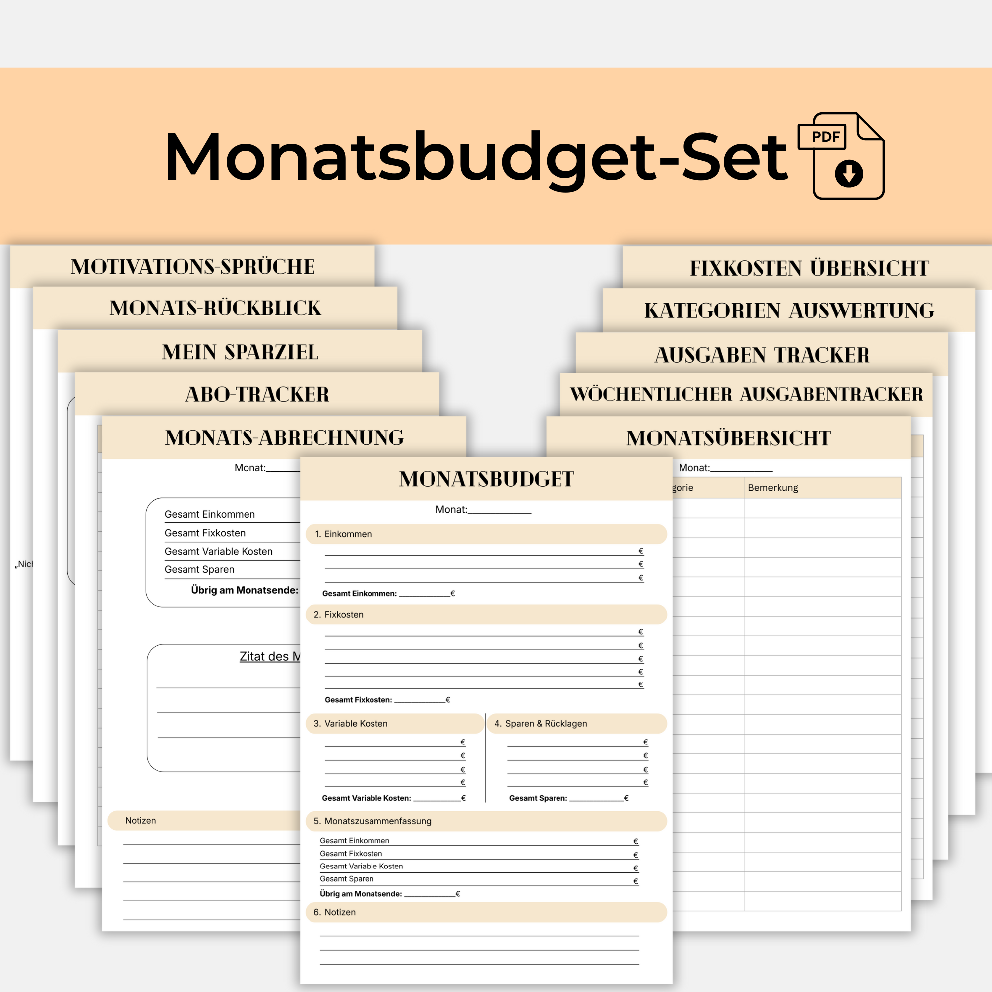 Monatsbudget-Planer