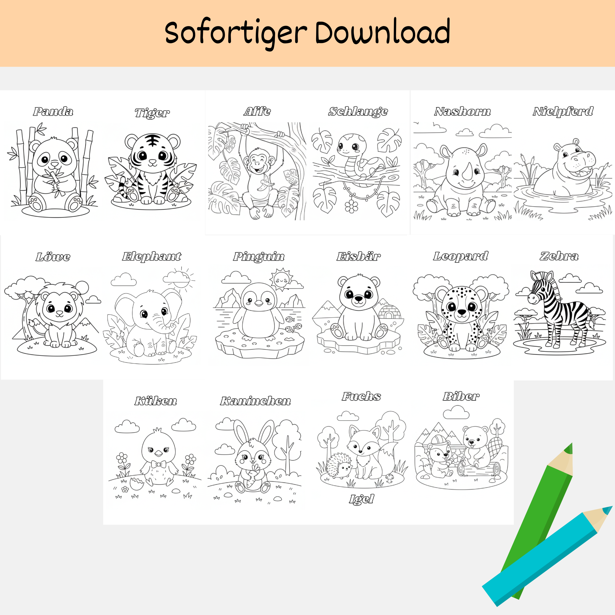 Malbuch „Wunderbare Tierwelt“