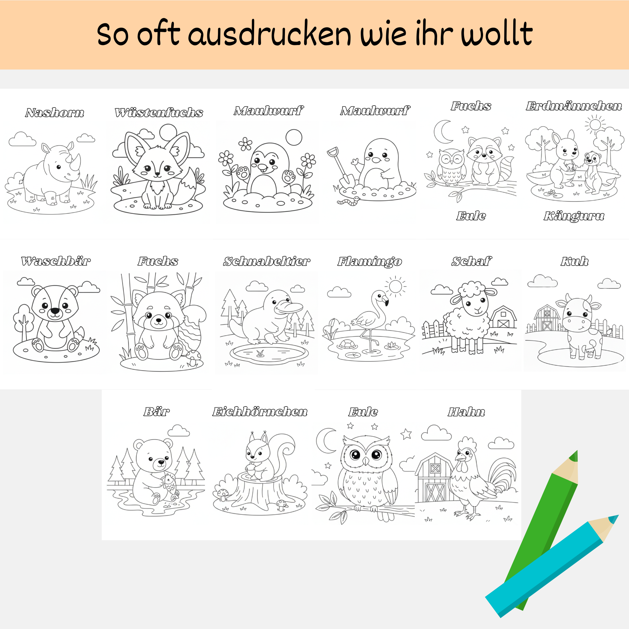 Malbuch „Wunderbare Tierwelt“