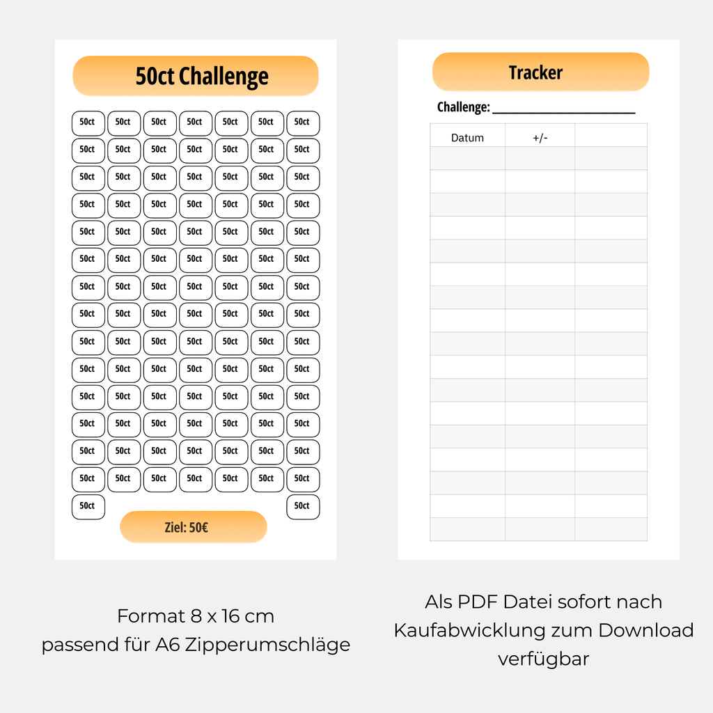 Kleingeld & Kupfergeld Spar-Challenge Set