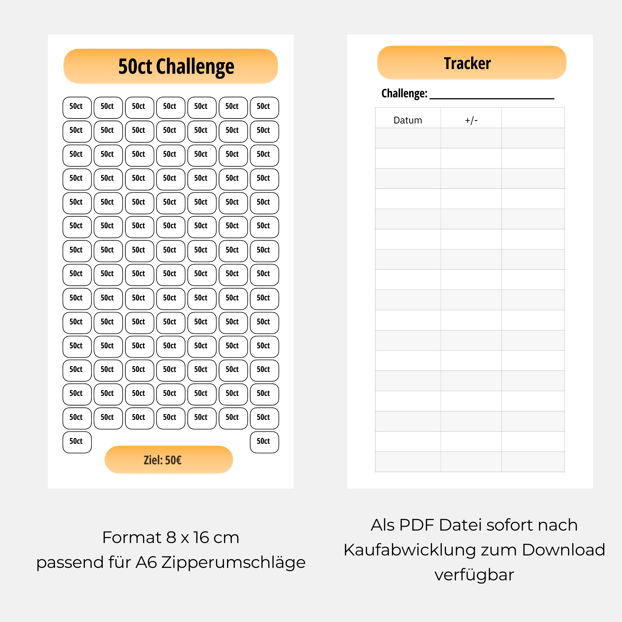 Kleingeld & Kupfergeld Spar-Challenge Set