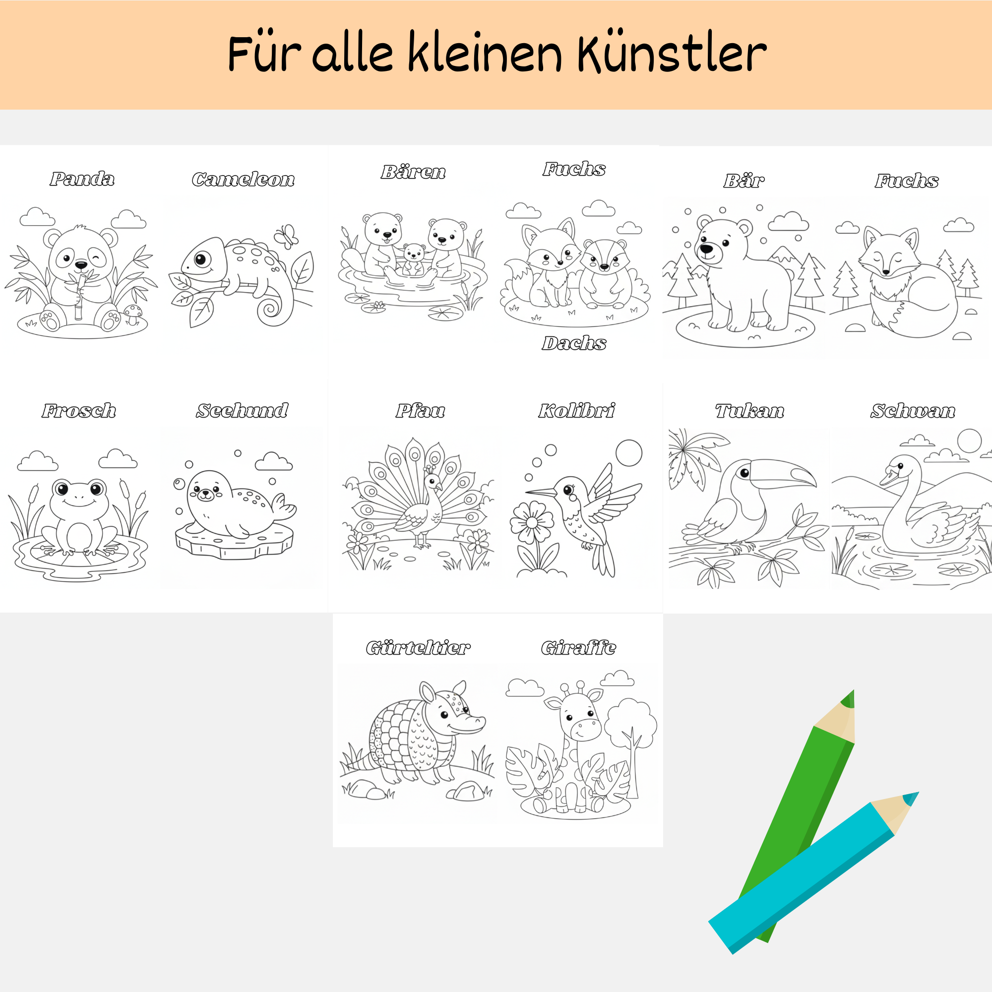 Malbuch „Wunderbare Tierwelt“