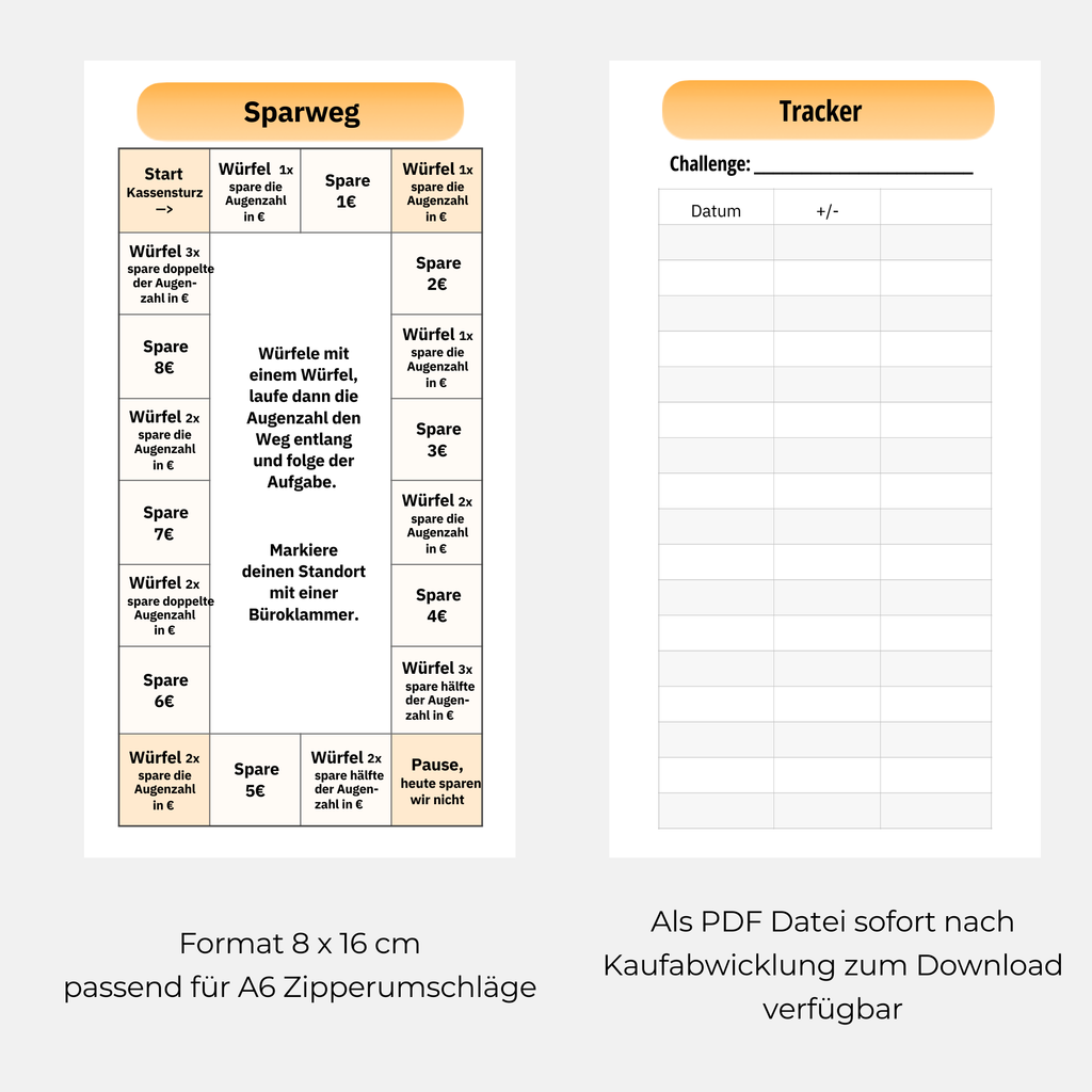 Spiele-Sparchallenge Set