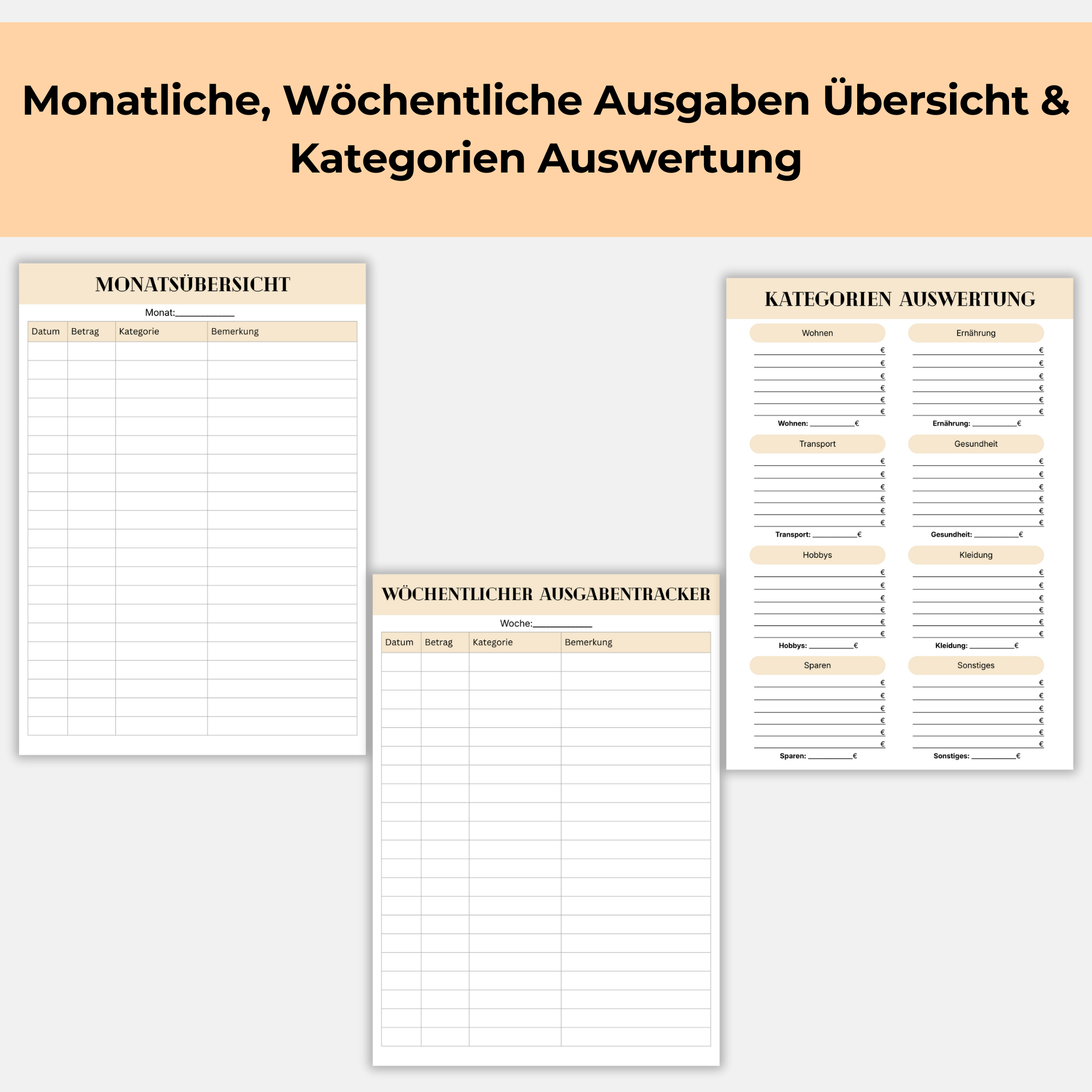 Monatsbudget-Planer