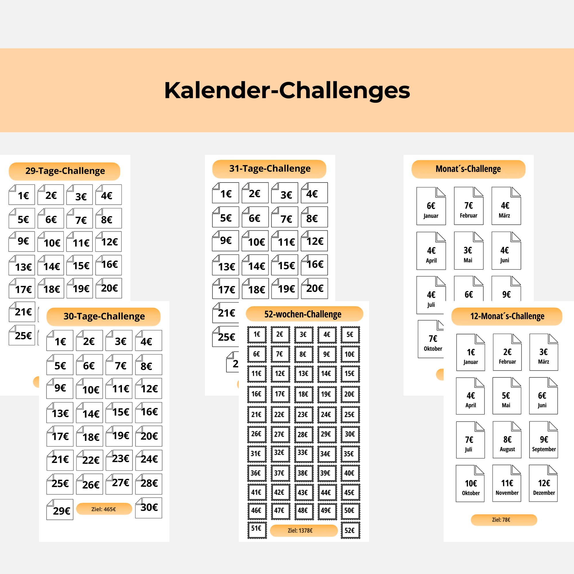 Großes Spar-Challenge Set