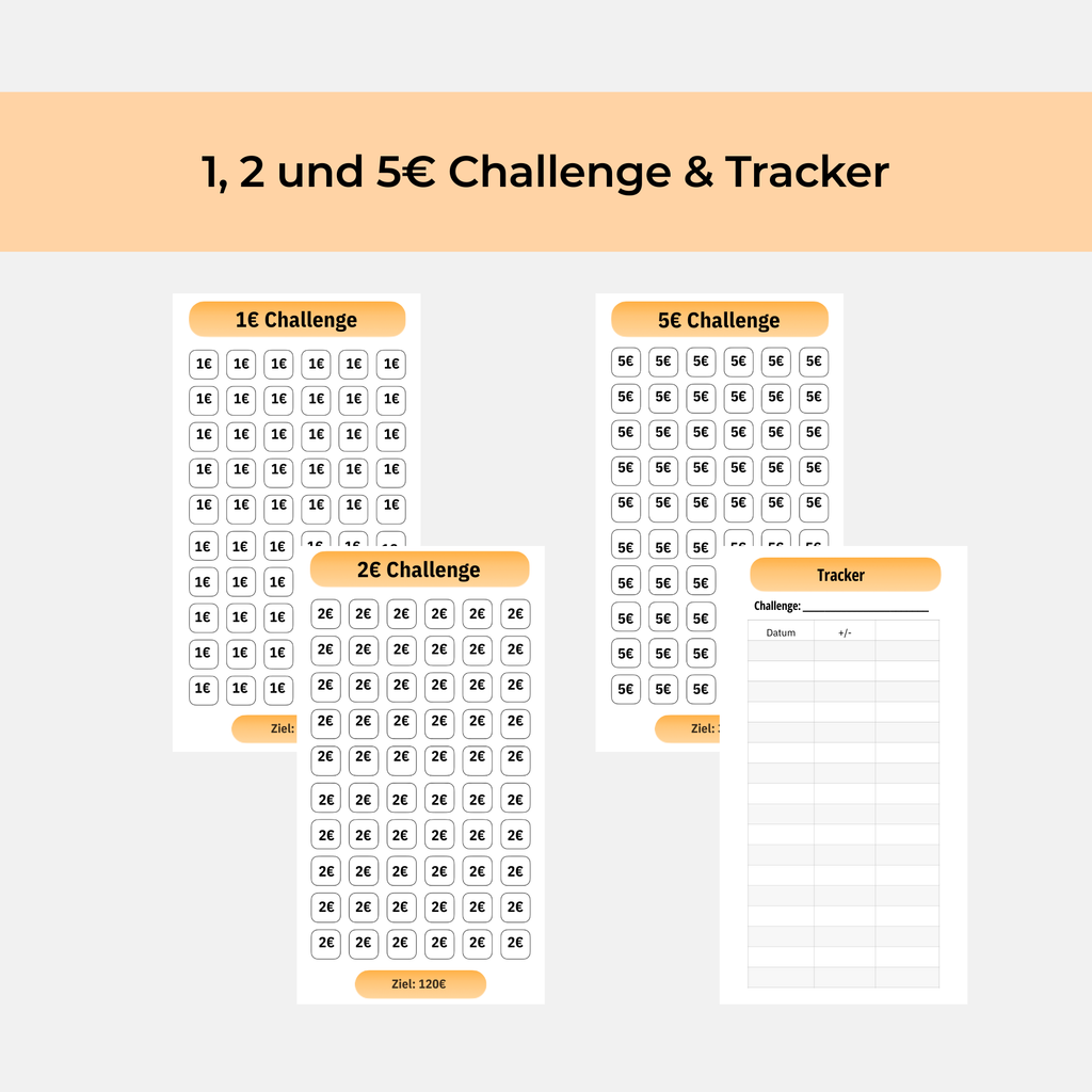 Münzen & Scheine Spar-Challenge