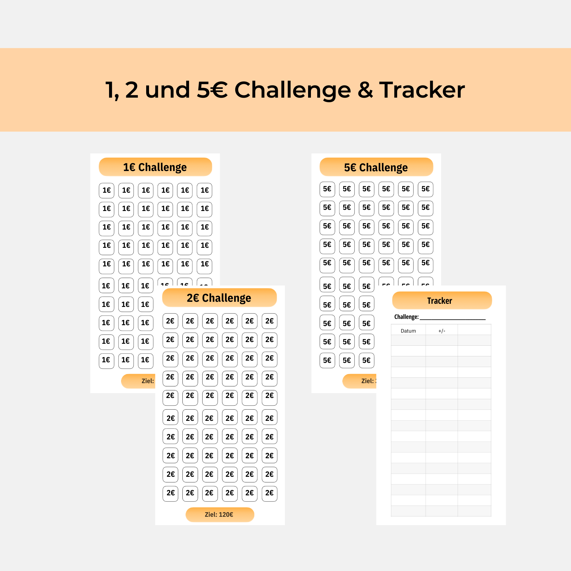 Münzen & Scheine Spar-Challenge