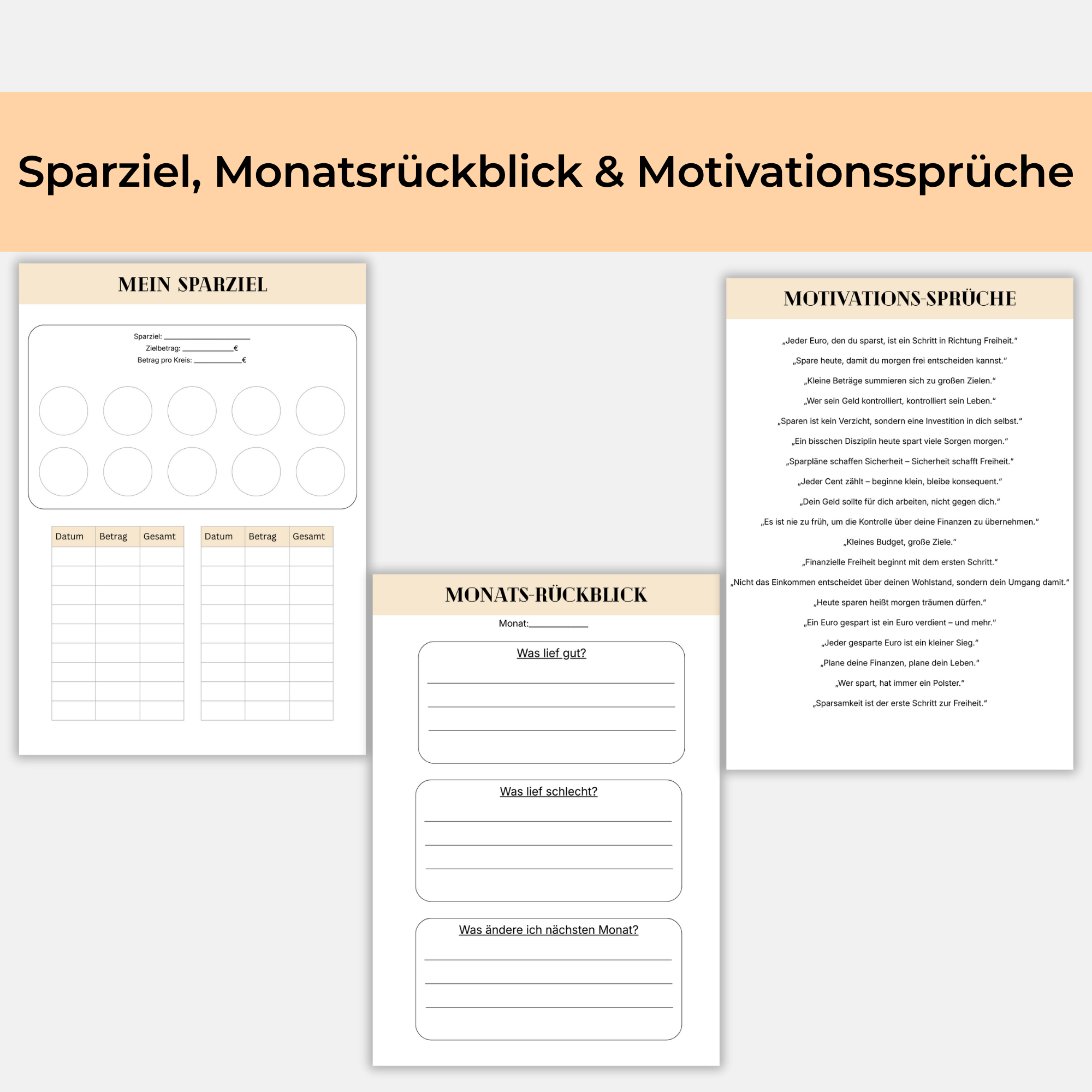 Monatsbudget-Planer