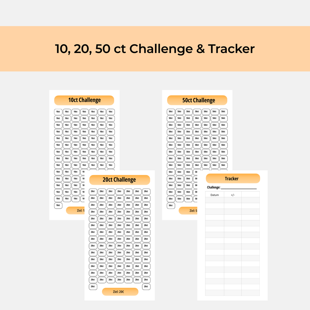 Kleingeld & Kupfergeld Spar-Challenge Set