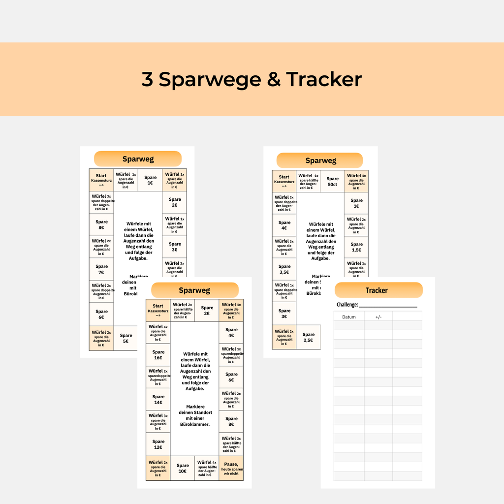 Spiele-Sparchallenge Set